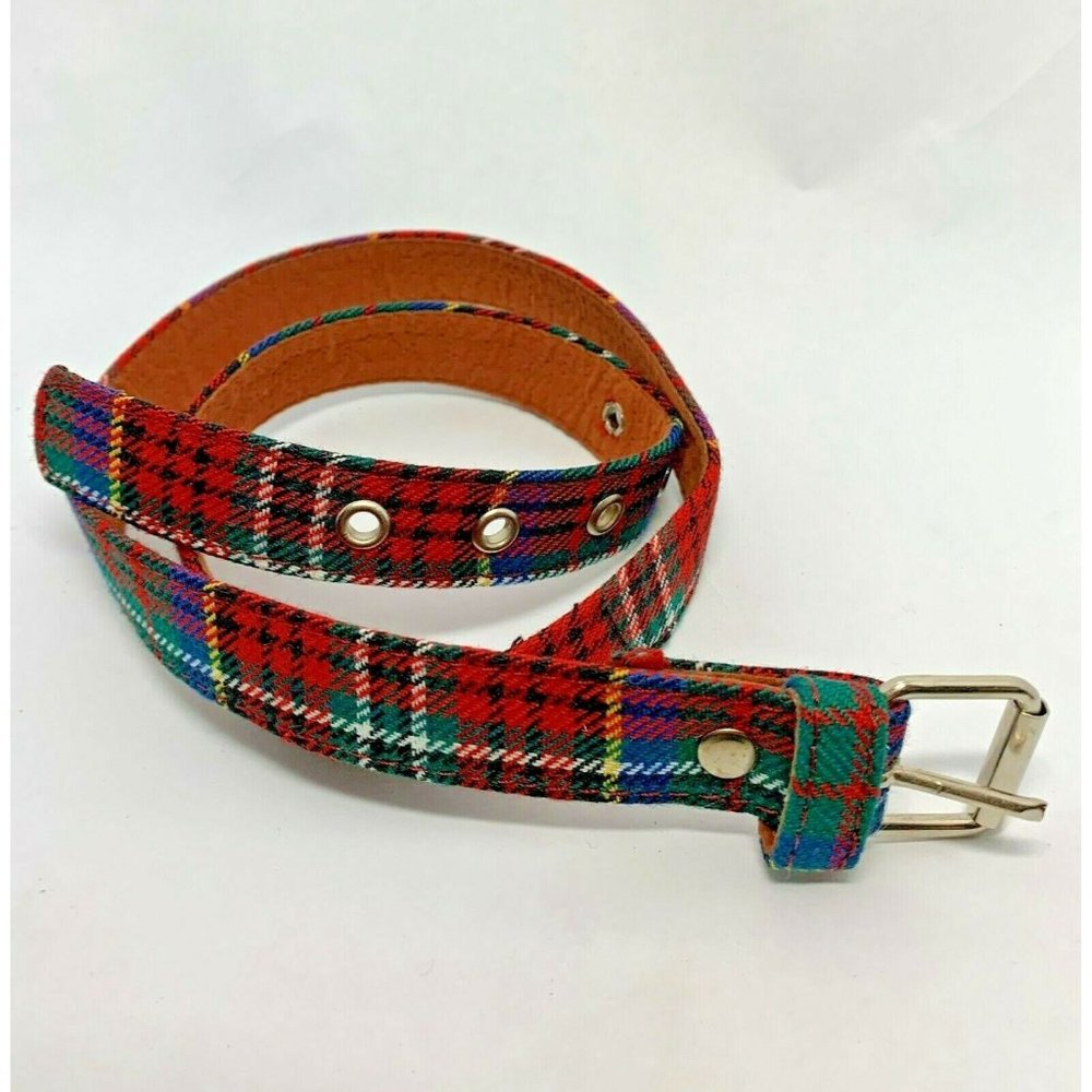 Youth Scottish Pattern Belt  | Made in Fr
